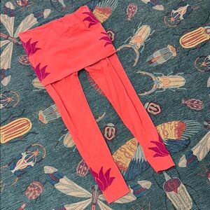 Amazing Synergy Organic Boho Lotus Pants salmon and purple S